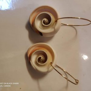 Spiral Shell Earrings (1 inch)